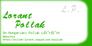 lorant pollak business card